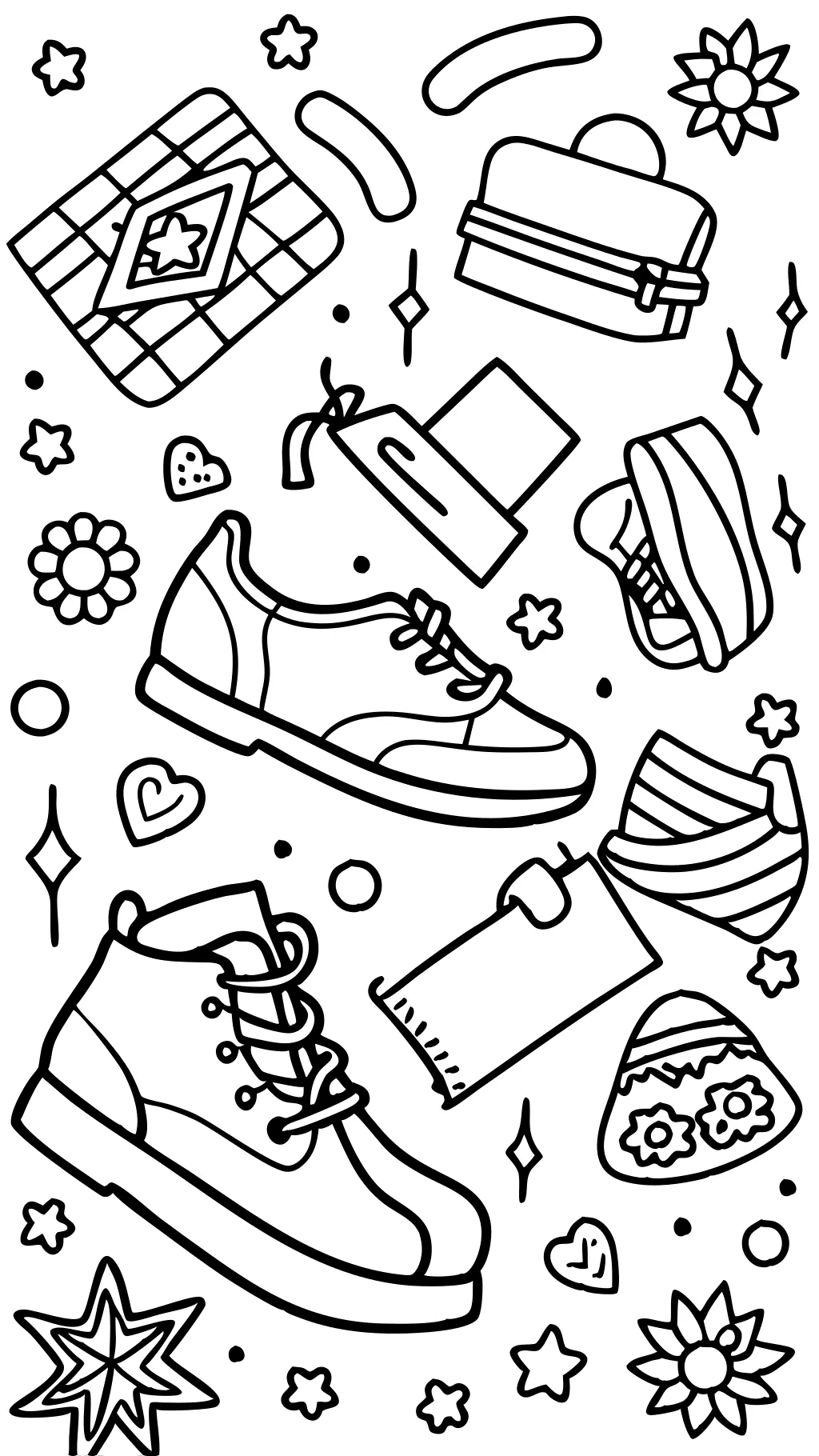 shoe coloring page